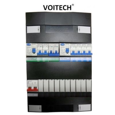 VOITECH 6 1-FASE GROEPENKAST 2 RIJEN, HS, 1 ALS 2P. 4 LICHT, 1 ALS 2P. 2 LICHT, KOOK