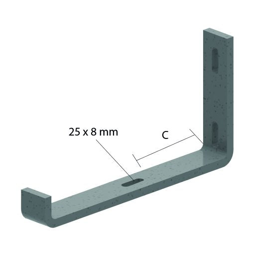 Wandbeugel 200mm Hot Dip Vergokan