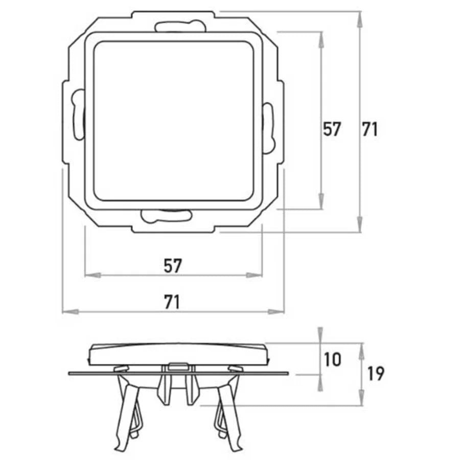 Kopp blinddeksel incl. draagframe HK05 Paris arctic wit 334302005