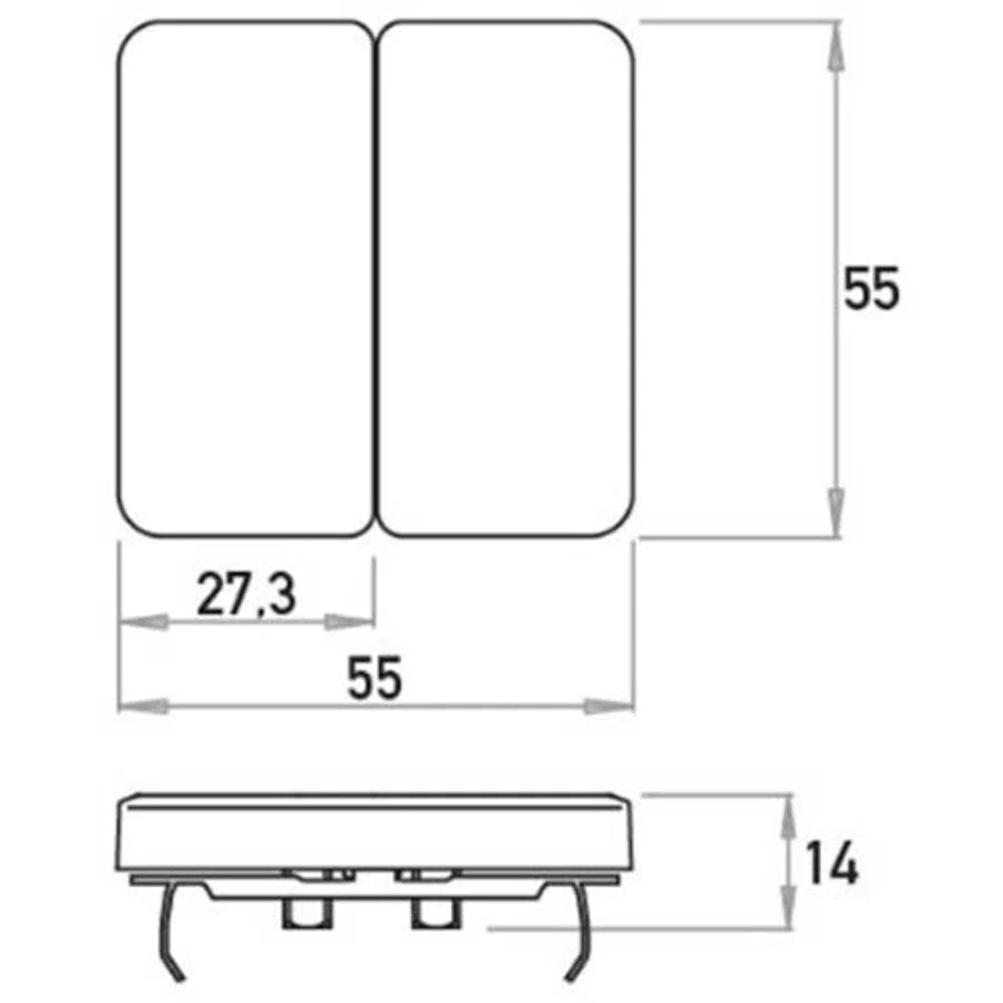 Kopp schakelwip 2-voudig HK02 Milano arctic wit 331413003